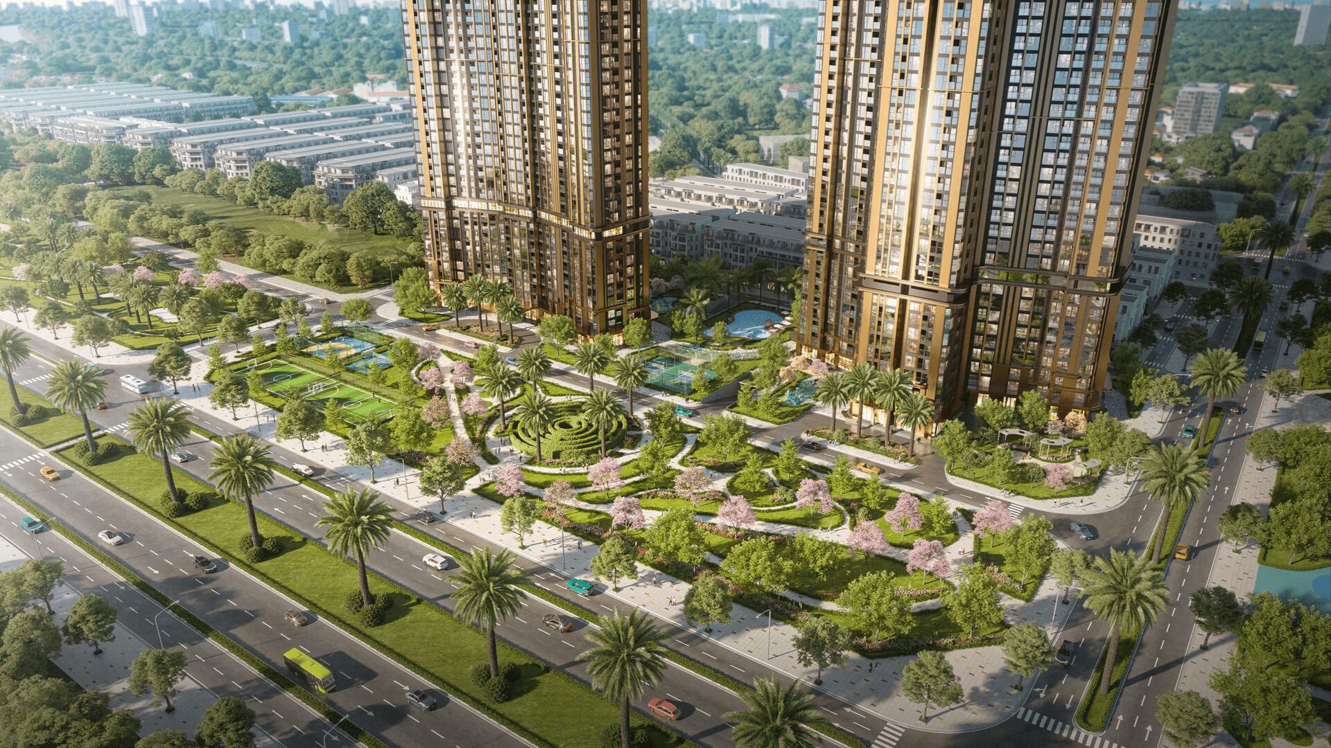 Vị trí The Continental được xây dựng lùi sâu so với mặt đường Trường Sa đảm bảo không gian sống yên tĩnh và an toàn