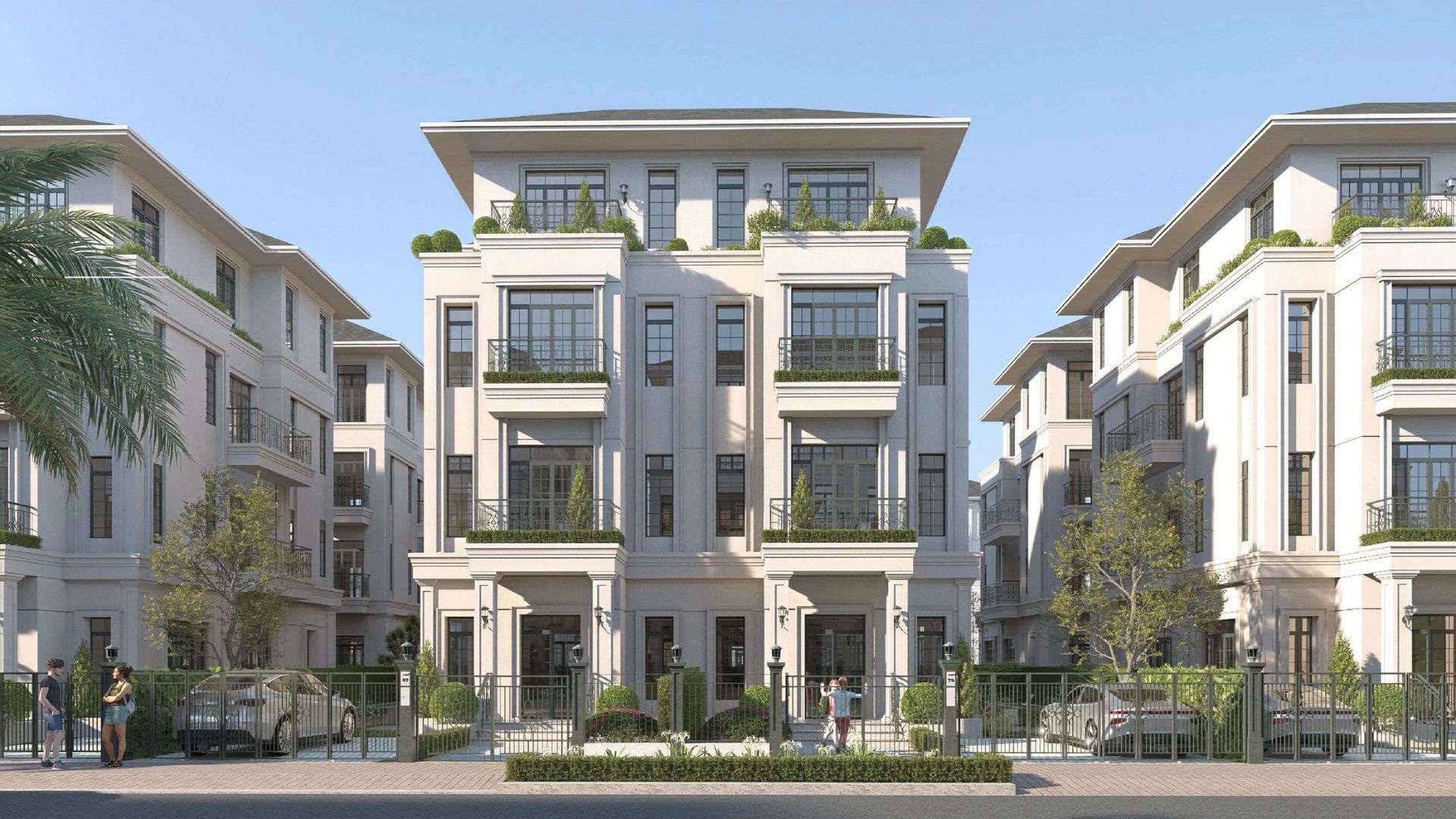 Phối cảnh biệt thự song lập tiêu chuẩn Alluvia City