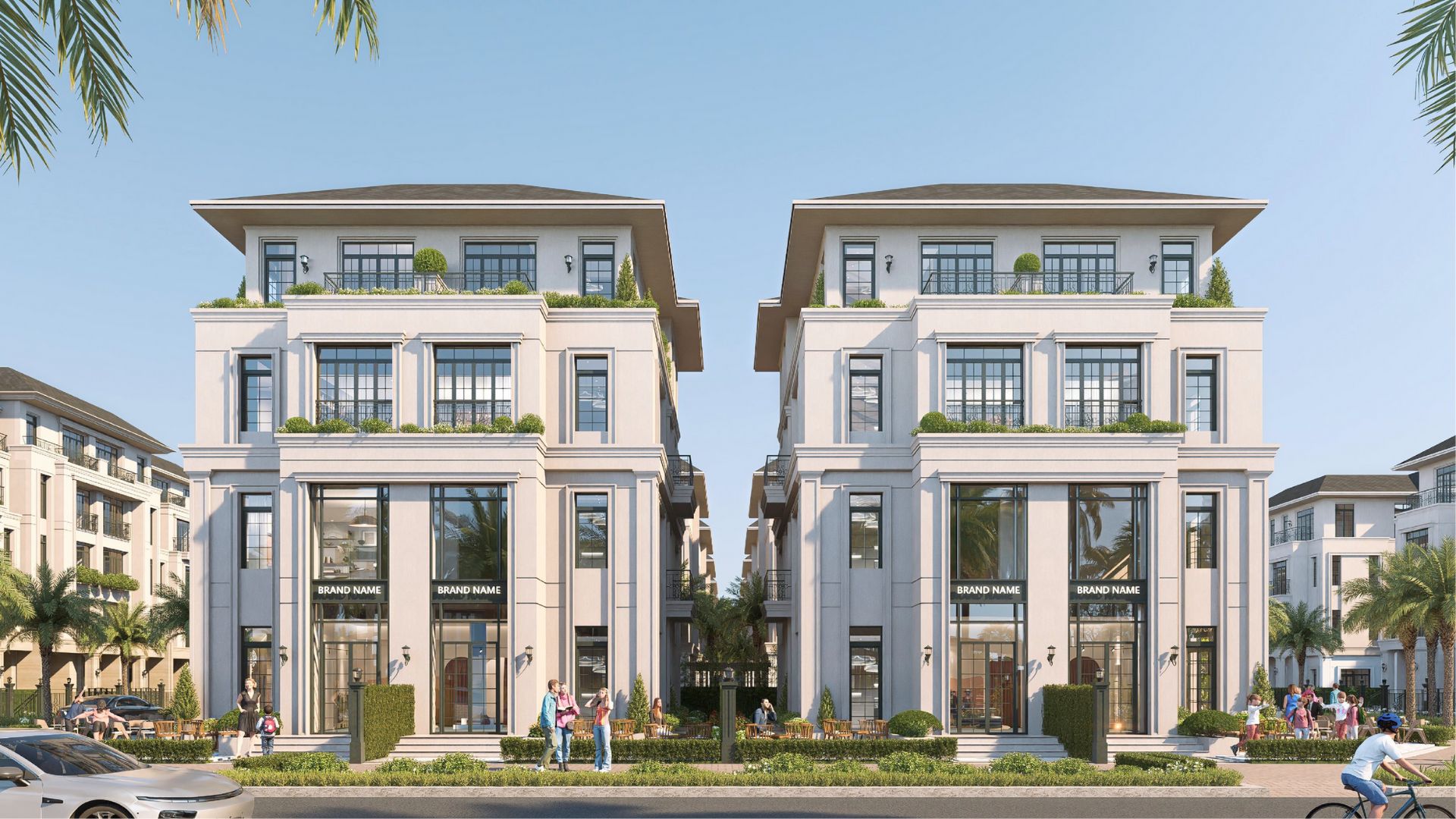 Phối cảnh biệt thự song lập thương mại Alluvia City