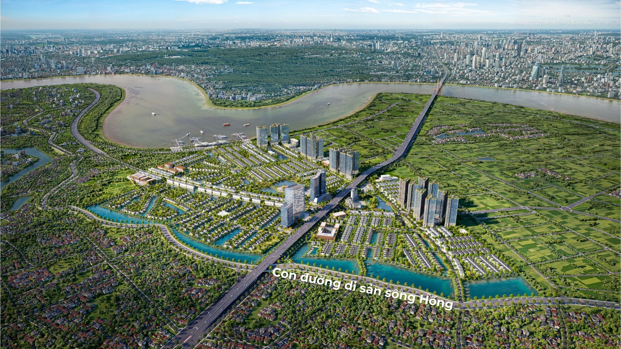 Con đường di sản sông Hồng tiếp giáp với dự án Alluvia City