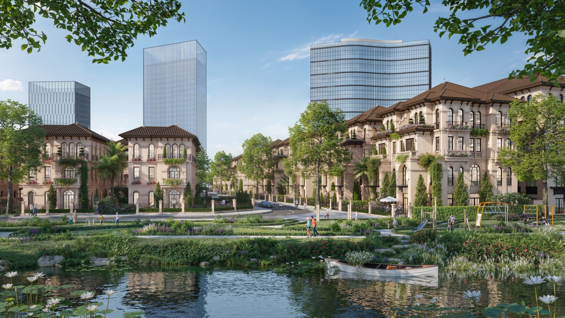 Kiến trúc tại tại tiểu khu 5 Alluvia Onsen mang phong cách cổ điển lãng mạn