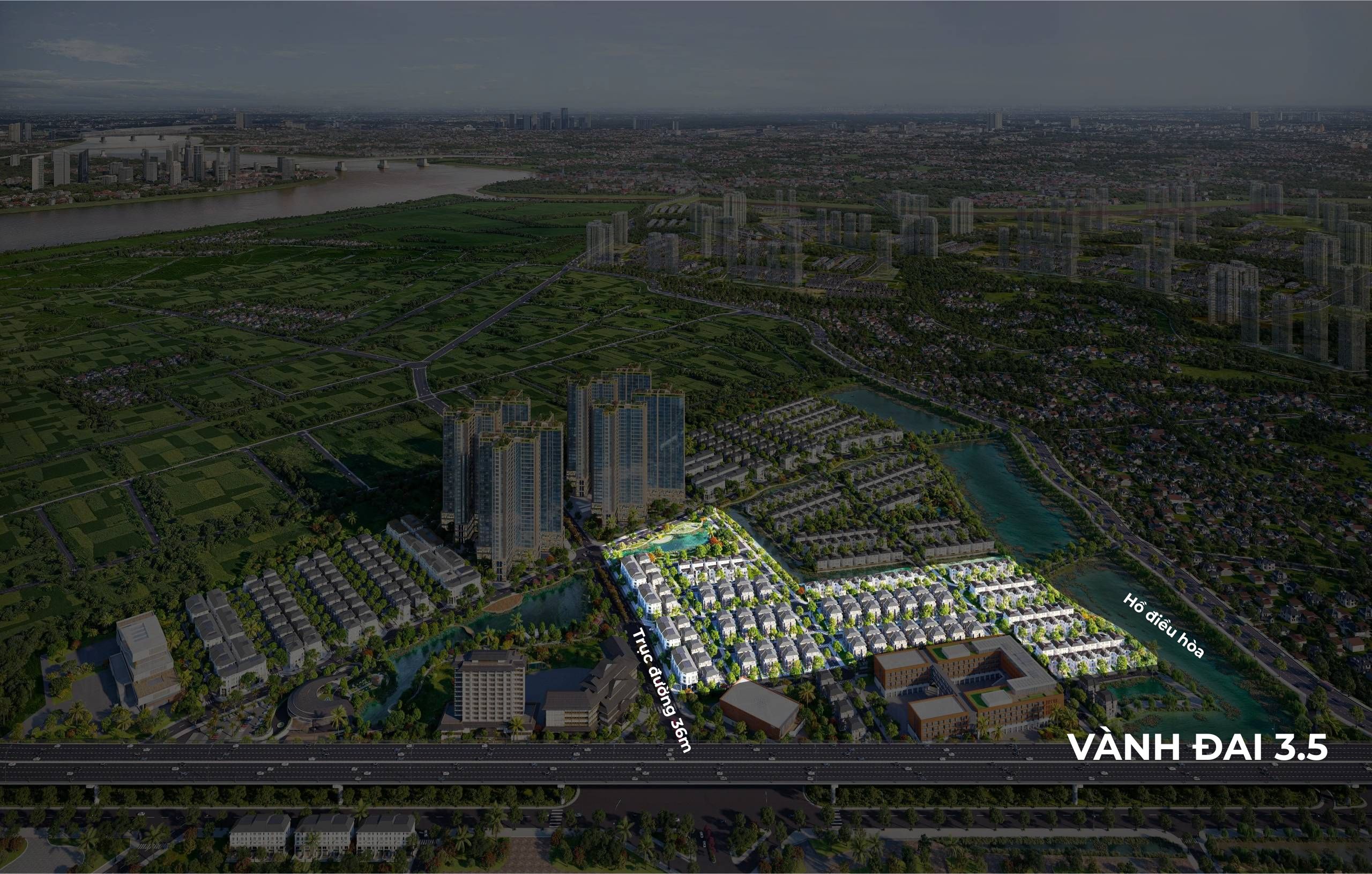 Vị trí giao thông kết nối thuận lợi của tiểu khu 5 tại phân khu Alluvia Onsen