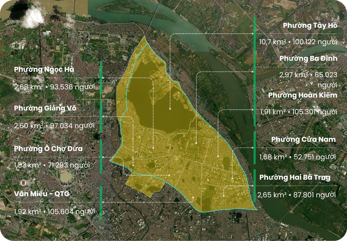 Vành đai 1 là trung tâm của thủ đô Hà Nội